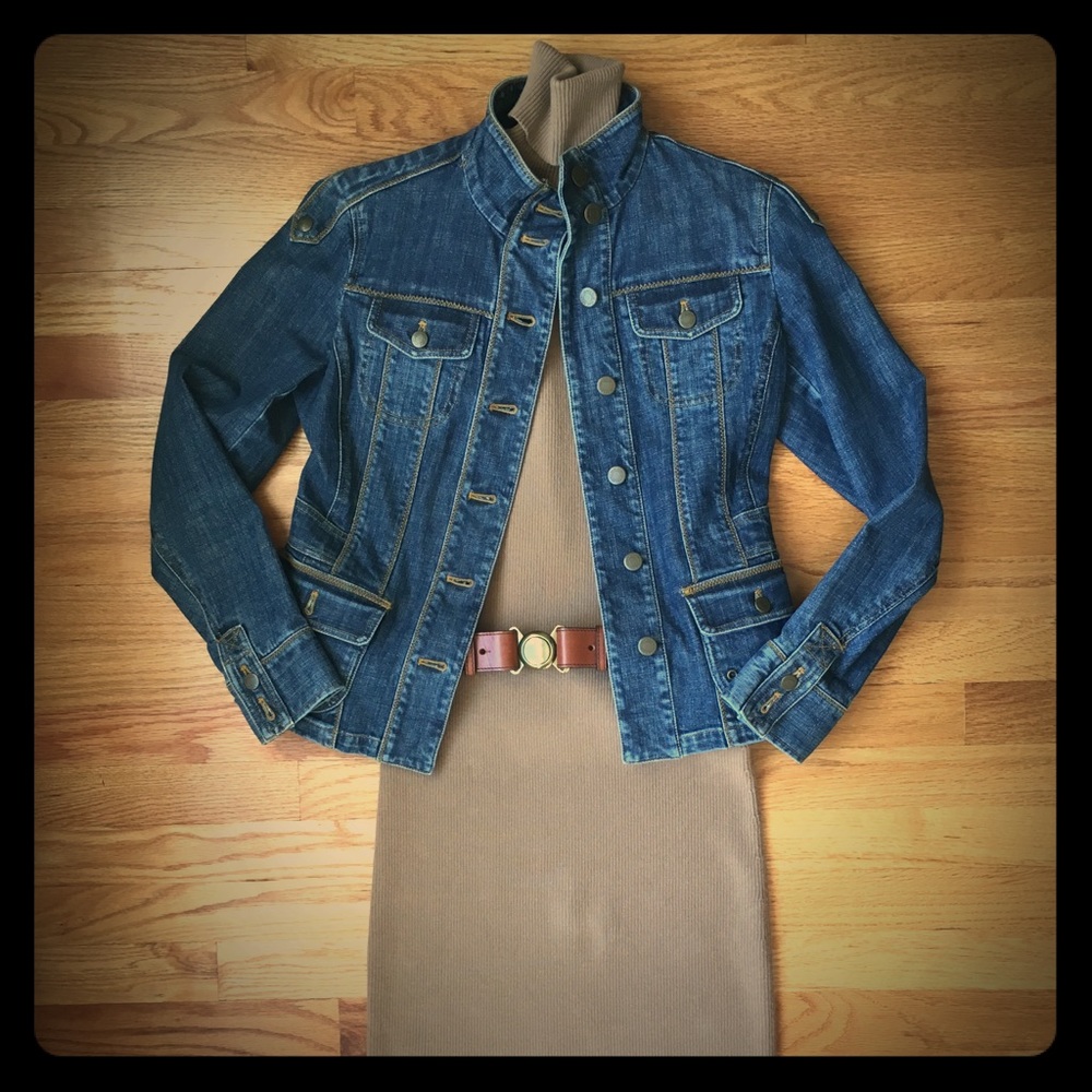 Denim Jacket w/ stitching & rivet embellishment